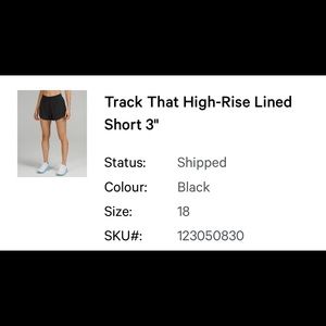 Lululemon track that high rise lined shorts 18 black euc